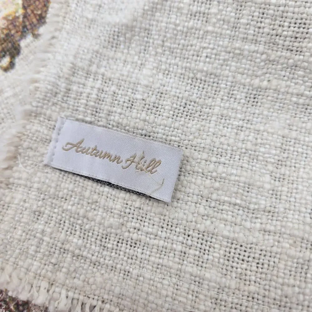 Autumn & Fall Burlap Table Runner Pumpkin Floral Harvest 16x72
